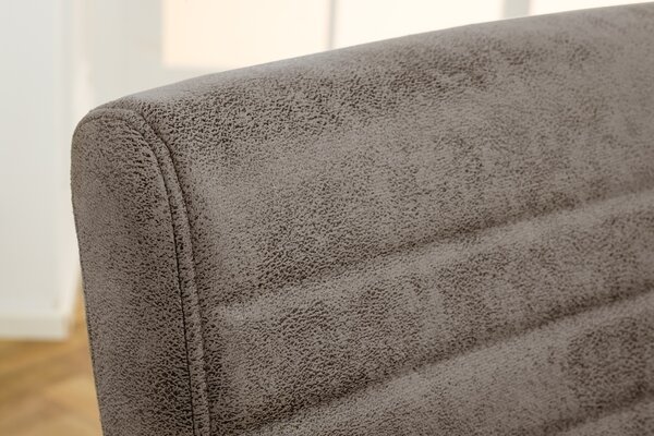 Designová šedě černá industriální konzolová jídelní židle Imperial s čalouněním s efektem záměrného zestárnutí 91 cm