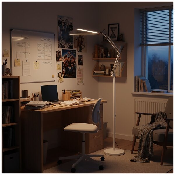 Brilagi - LED Stm. flexibilní stojací lampa VARIO LED/14W/230V 157 cm bílá