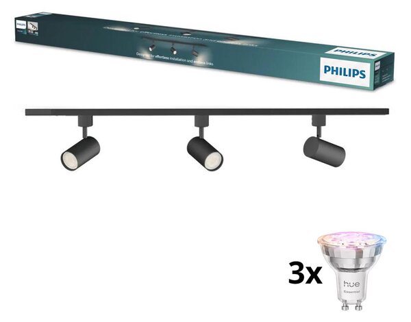 Philips - LED Stm. bodové svítidlo v lišt sys EASYLINK 3xGU10/4,7W/230V 1m černá
