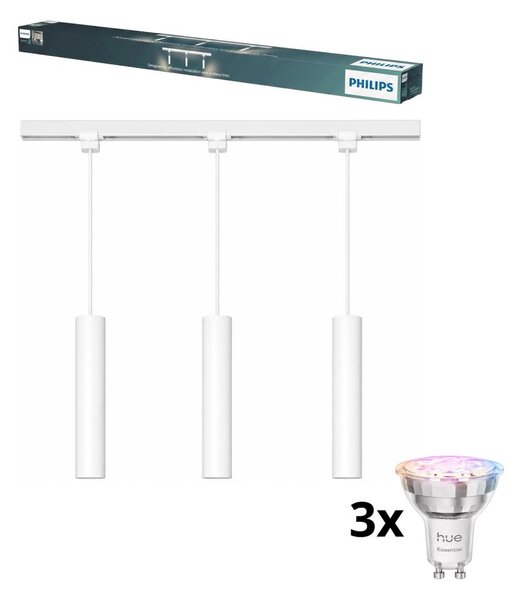 Philips - LED Stm. lustr na lanku v lišt syst EASYLINK 3xGU10/4,7W/230V 1m bílá