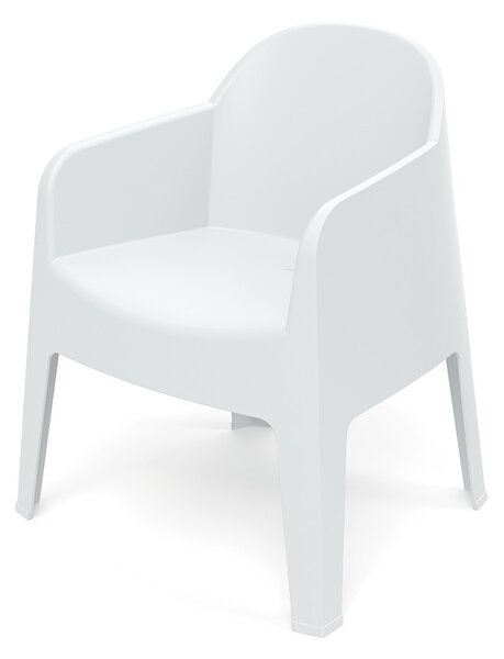 Prosperplast Zahradní židle s područkami MILANES 68x60x80,5 cm bílá