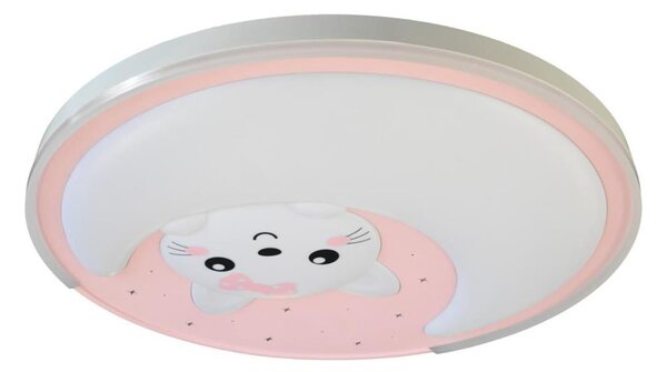 LED Dětské stropní svítidlo MOONCAT LED/34W/230V růžová