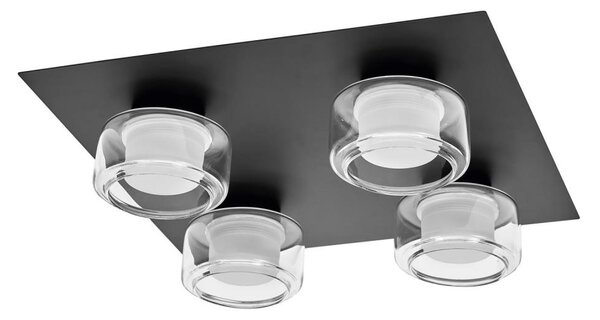 Ledvance -LED Koupelnové stropní svítidlo ORBIS FLAME 4xLED/5,5W/230V IP44 černá