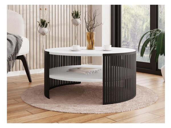 Konferenční stolek FIKOLI 75 cm černá/bílá
