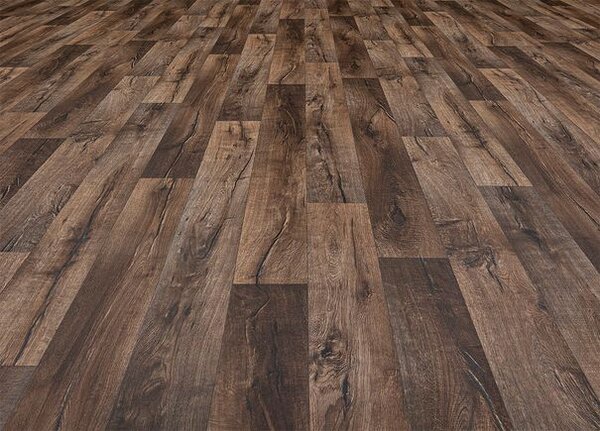 Breno PVC MAXIMA PLUS Hunter Oak S44 – tmavé dřevo, šíře 300 cm