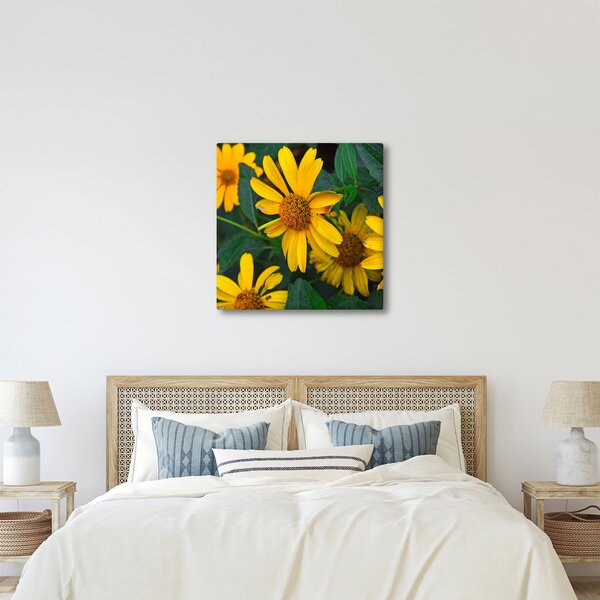 Obraz žlutých květin (30x30 cm)