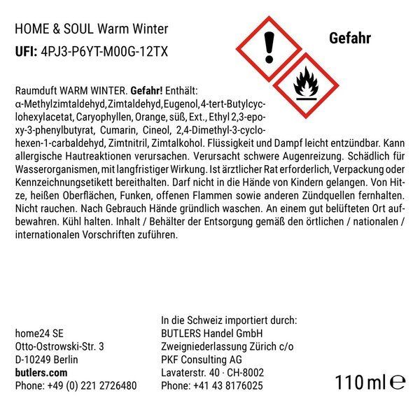 HOME & SOUL Vůně do bytu "Warm Winter" 110 ml