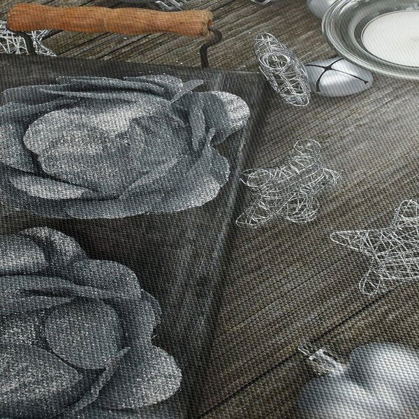 Obraz - stříbrné vánoční dekorace (170x50 cm)