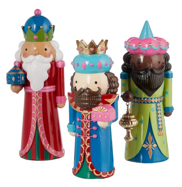 X-MAS Soška krále Kašpar 20 cm - modrá