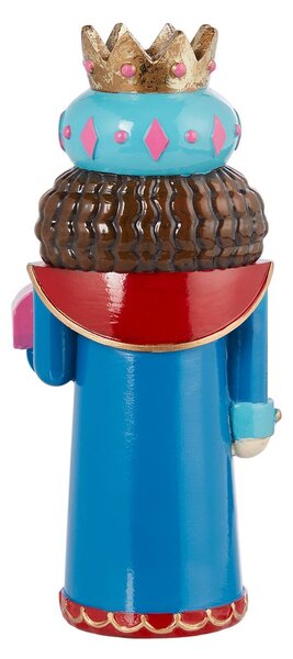 X-MAS Soška krále Kašpar 20 cm - modrá