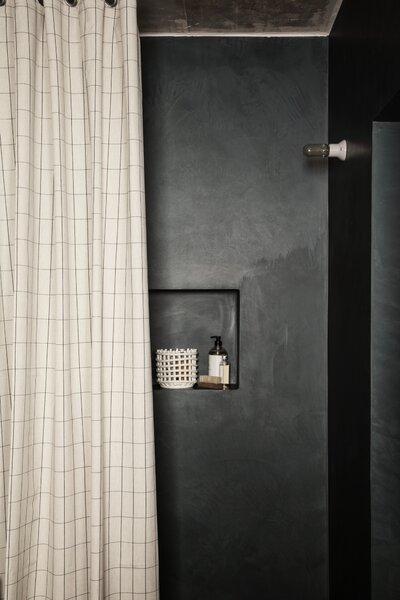 Ferm Living 1104272794 Sprchový závěs Chambray olivový