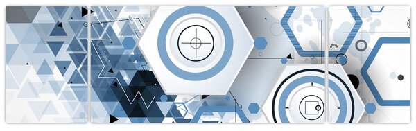 Obraz - Geometrická abstrakce (170x50 cm)