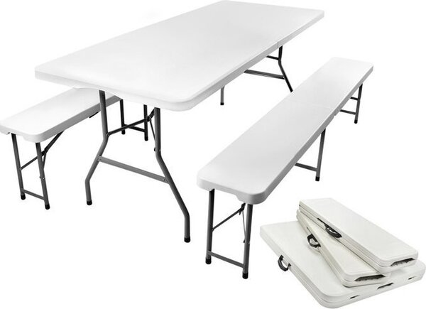Gardlov 3257 Pivní set plastový skládací 180 cm bílá