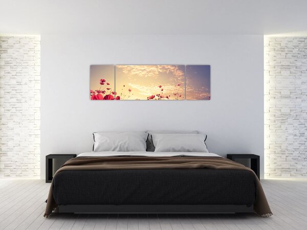Obraz - Louka s květinami (170x50 cm)