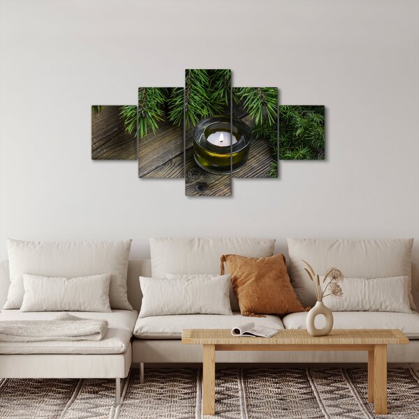 Obraz - vánoční svíčka (125x70 cm)
