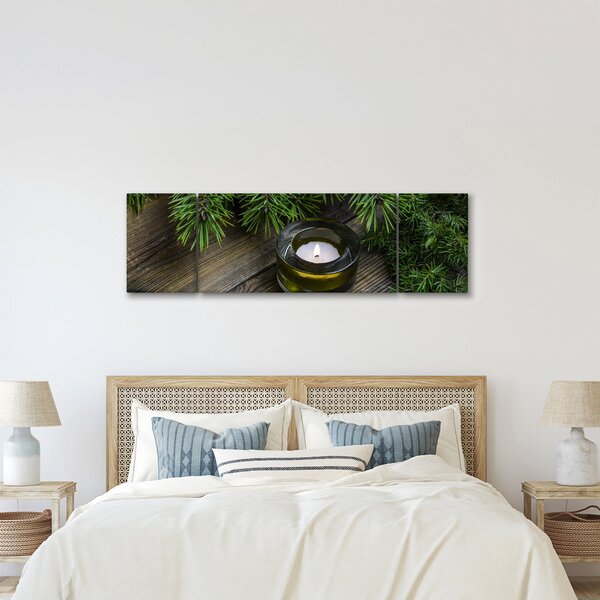 Obraz - vánoční svíčka (170x50 cm)