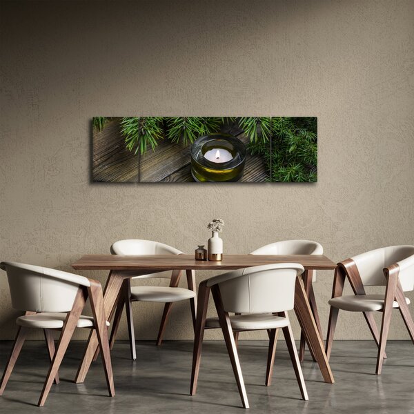 Obraz - vánoční svíčka (170x50 cm)