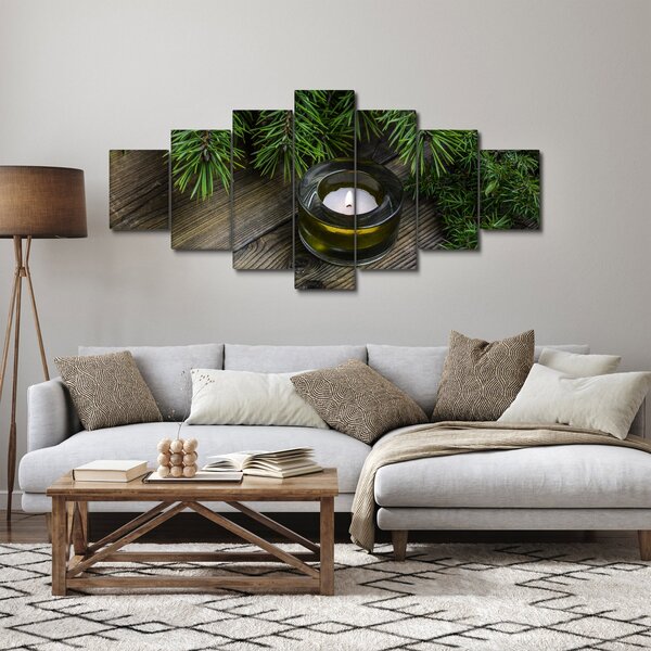 Obraz - vánoční svíčka (210x100 cm)