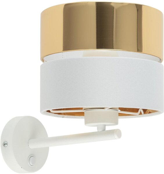 TK Lighting Hilton nástěnné svítidlo 1x15 W bílá-zlatá 4770