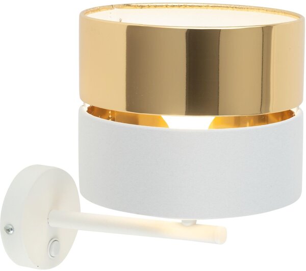 TK Lighting Hilton nástěnné svítidlo 1x15 W bílá-zlatá 4770