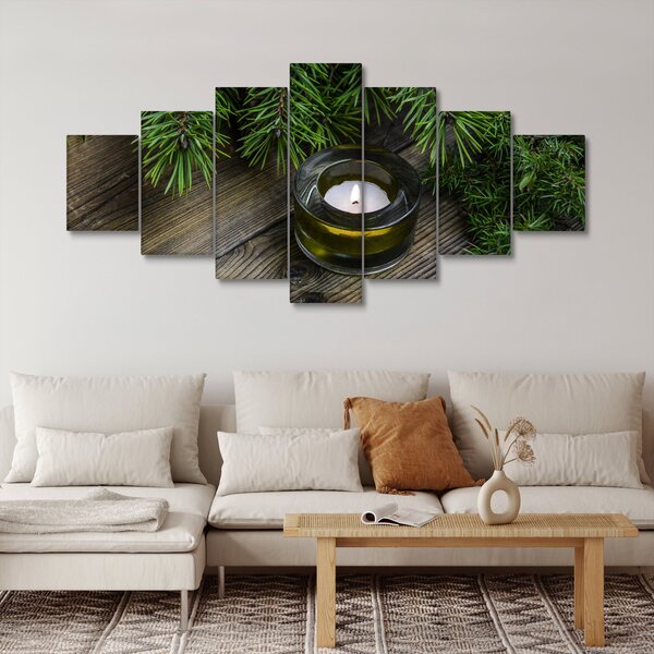 Obraz - vánoční svíčka (210x100 cm)