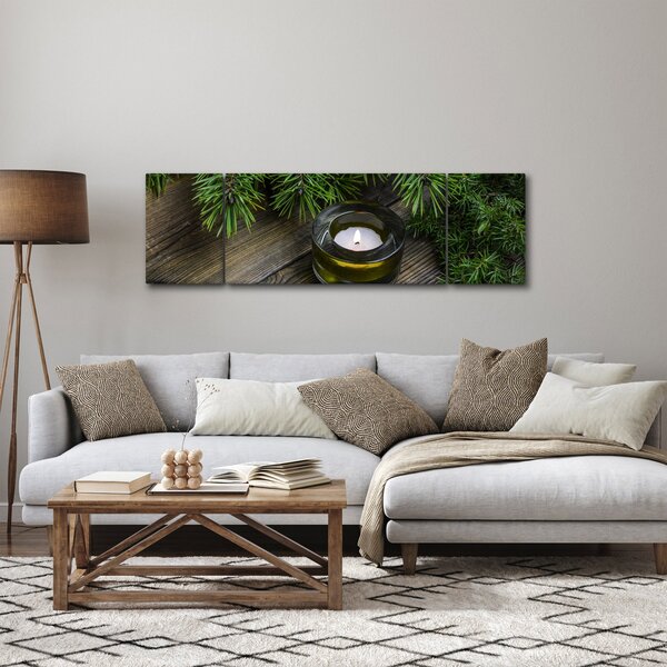 Obraz - vánoční svíčka (170x50 cm)