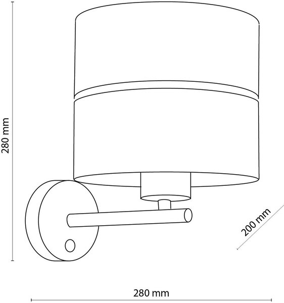 TK Lighting Hilton nástěnné svítidlo 1x15 W bílá-zlatá 4770