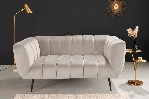 Stylová moderní čalouněná dvoumístná sedačka Vermont v barvě champagne 165 cm