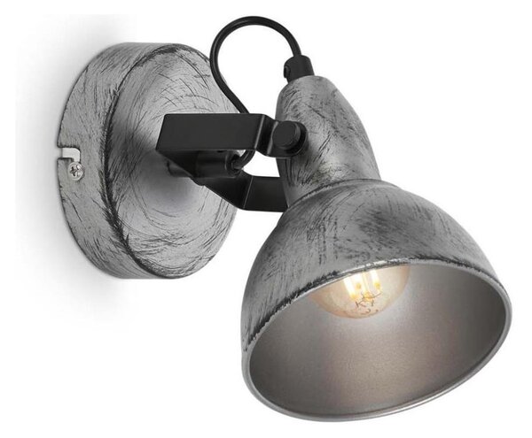 Briloner 2049-014 - Nástěnné bodové svítidlo RETRO 1xE14/40W/230V šedá