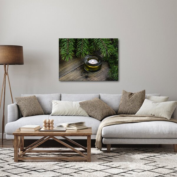 Obraz - vánoční svíčka (70x50 cm)