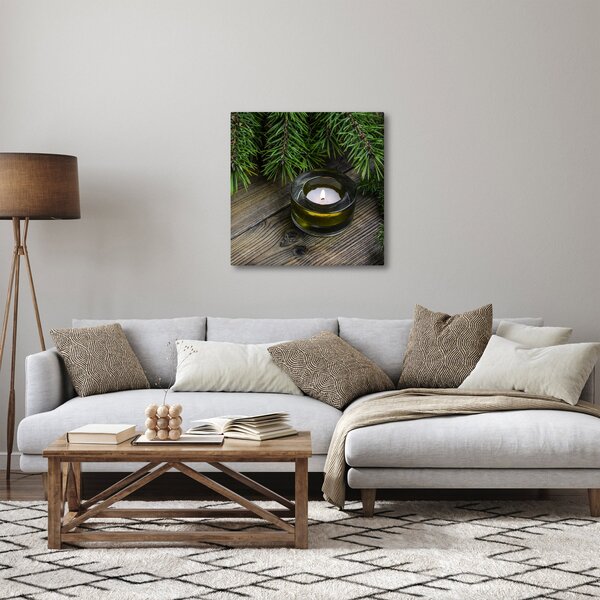 Obraz - vánoční svíčka (30x30 cm)