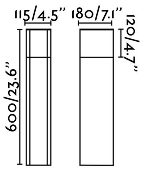 Faro Datna E27 sloupkové venkovní svítidlo IP44 300mm