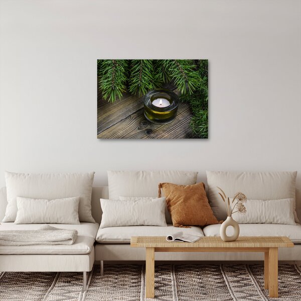 Obraz - vánoční svíčka (70x50 cm)