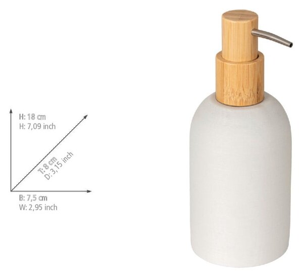 Bílý dávkovač mýdla z polyresinu 250 ml Altavalle – Wenko