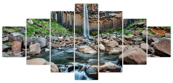 Obraz - Vodopád Svartifoss, Island (210x100 cm)