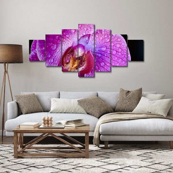 Detailní obraz květu orchideje (210x100 cm)