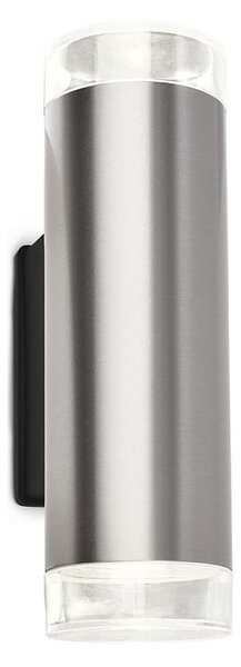 Brilo - LED Venkovní nástěnné svítidlo 2xGU10/4,7W/230V IP44 4000K matný chrom