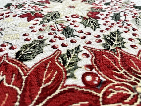 Vánoční gobelínový ubrus na stůl 90x90 cm Chenille IT08 Barva Vícebarevná Rozměry 90x90 cm