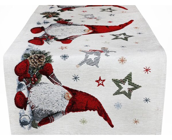 Vánoční gobelínový běhoun na stůl Červený skřítek Chenille IT010 Barva Vícebarevná Rozměry 40x130 cm
