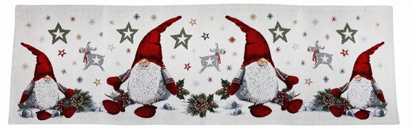Vánoční gobelínový běhoun na stůl Červený skřítek Chenille IT010 Barva Vícebarevná Rozměry 40x130 cm