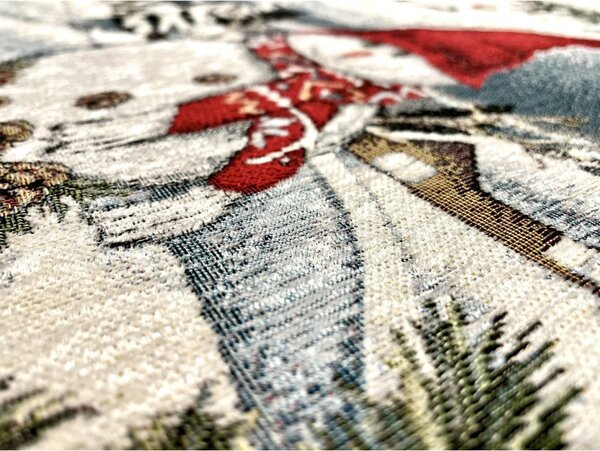 Vánoční gobelínový běhoun na stůl Sněhulák Chenille IT07 Barva Vícebarevná Rozměry 40x130 cm