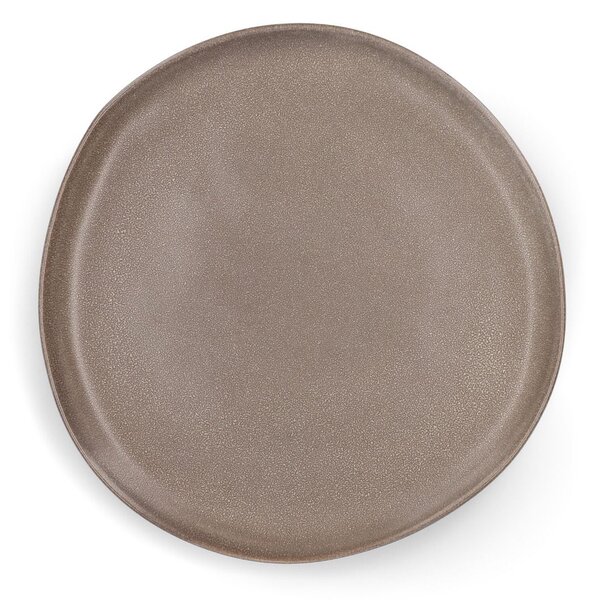 Homla Kameninový talíř 27 cm, hnědá, béžová, Solia Barva: Béžová
