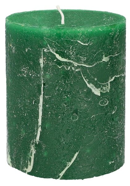 Zelená svíčka 7x9 cm, RUSTIC