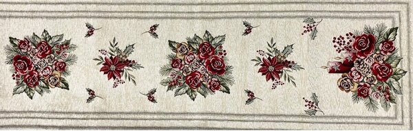 Vánoční gobelínový běhoun na stůl Chenille IT015 Barva Vícebarevná Rozměry 40x130 cm