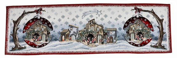 Vánoční gobelínový běhoun na stůl Chenille IT013 Barva Vícebarevná Rozměry 40x130 cm
