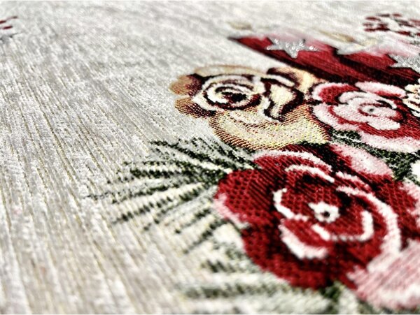 Vánoční gobelínový ubrus na stůl 90x90 cm Chenille IT015 Barva Vícebarevná Rozměry 90x90 cm