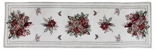 Vánoční gobelínový běhoun na stůl Chenille IT015 Barva Vícebarevná Rozměry 40x130 cm