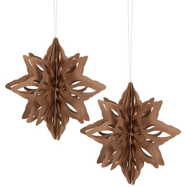 COOEE Design Set papírových hvězd Super Nova - Coffee CED473