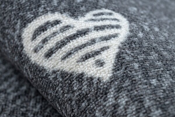 Koberec HEARTS kruh Jeans - šedý