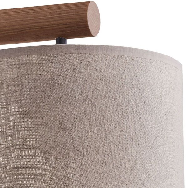 TK Lighting Deva Nature nástěnné svítidlo 1x15 W černá-šedá-dřevo-béžová 6106